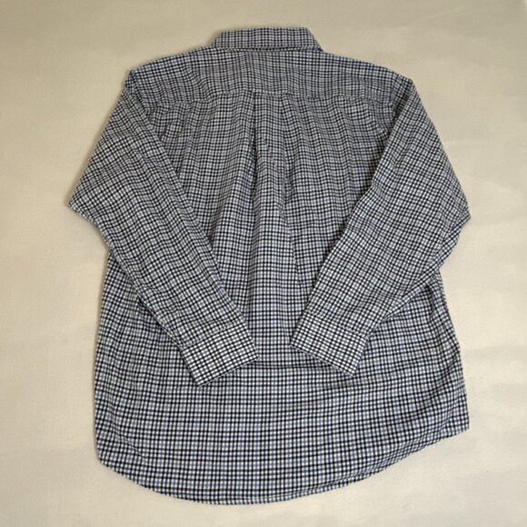 Orvis Signature Collection Shirt Mens L White Blue Black Long Sleeve Plaid - Picture 5 of 7